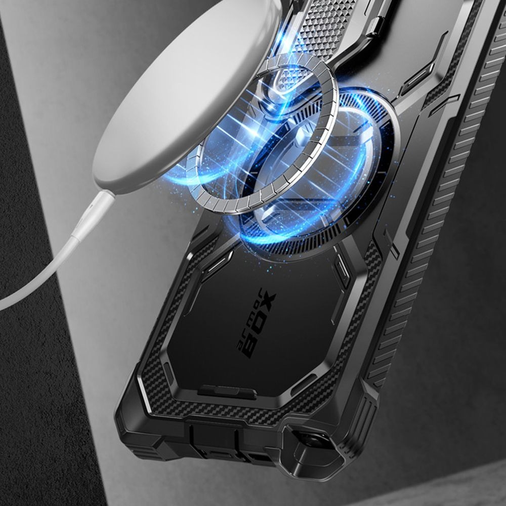 Etui pancerne Supcase i-Blason Armorbox Mag do Galaxy S24 Ultra, czarne